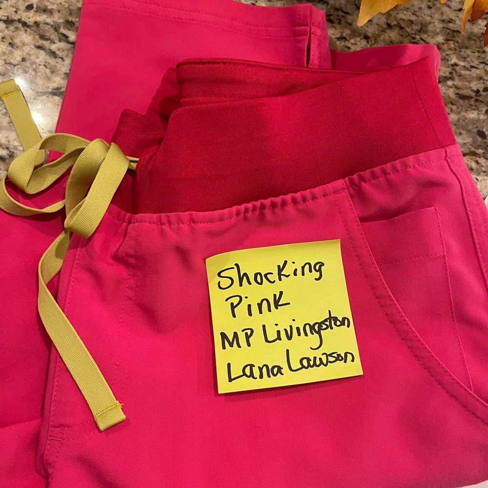 FIGS - Shocking pink Medium petite Livingston pant
